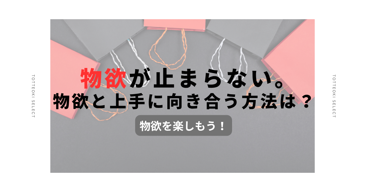 物欲が止まらない